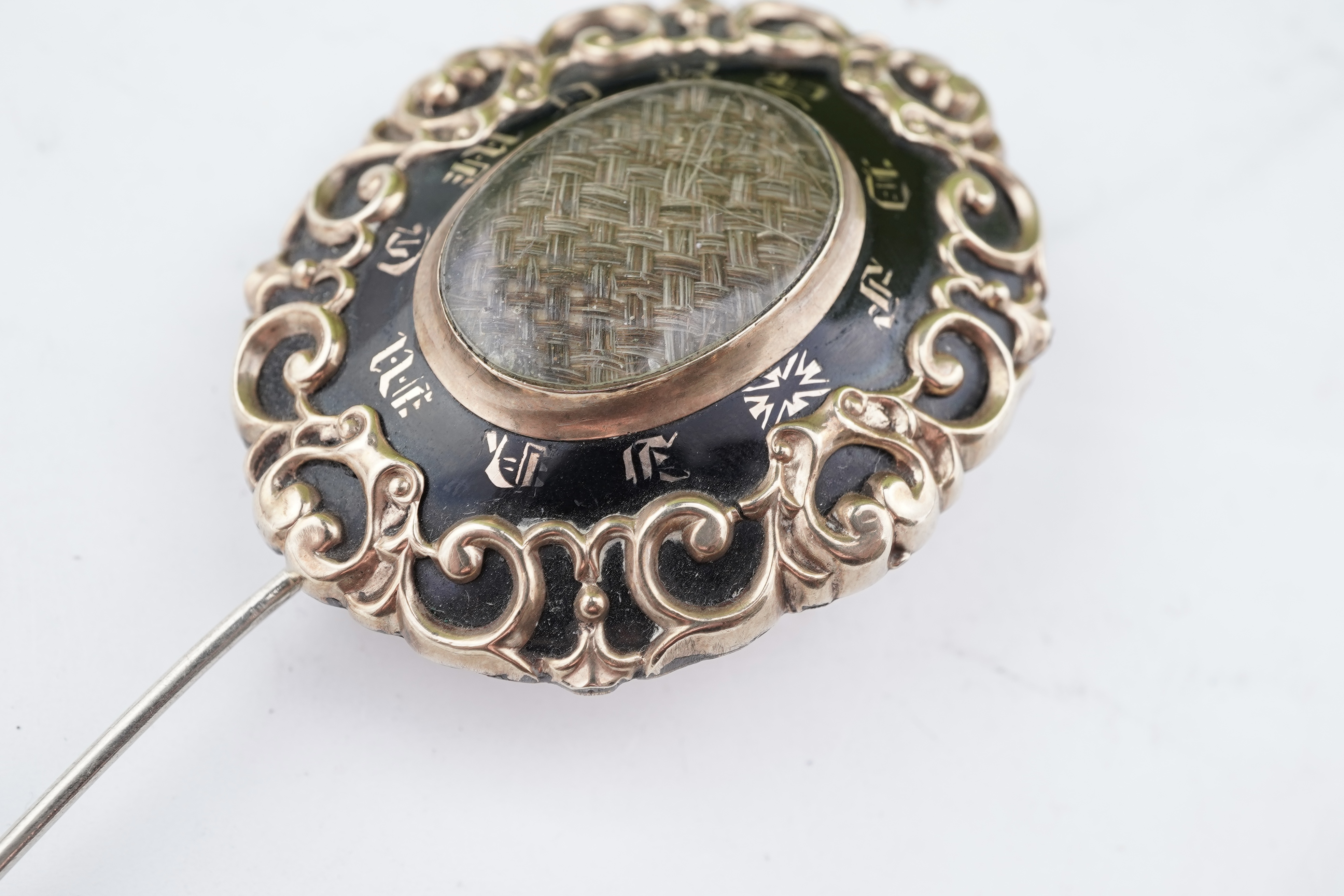 A Victorian mourning jewel, circa 1875